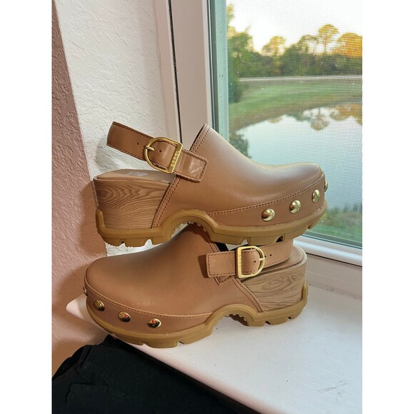 Sorel Roam’n Clog RVT Women’s Shoes NWOB in Tawny Tan and Wood Color Size 6 - Picture 5 of 12